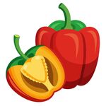 甜椒剖面素材