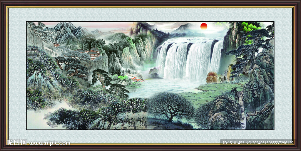 中国画山水 