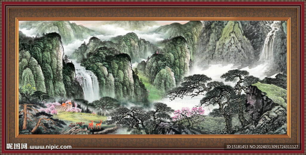 中国画山水 