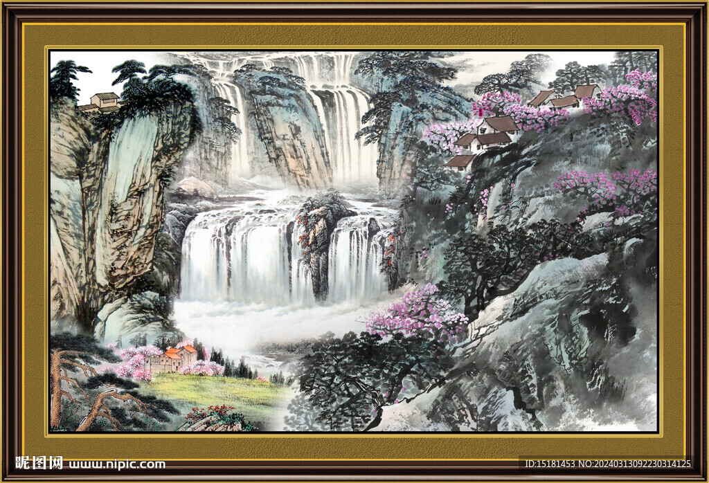 中国画山水 