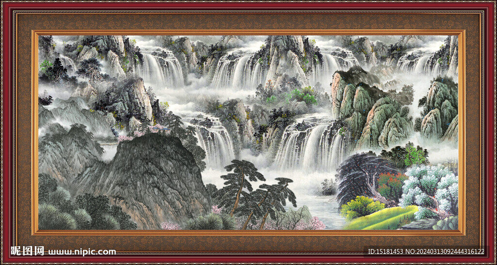 中国画山水 