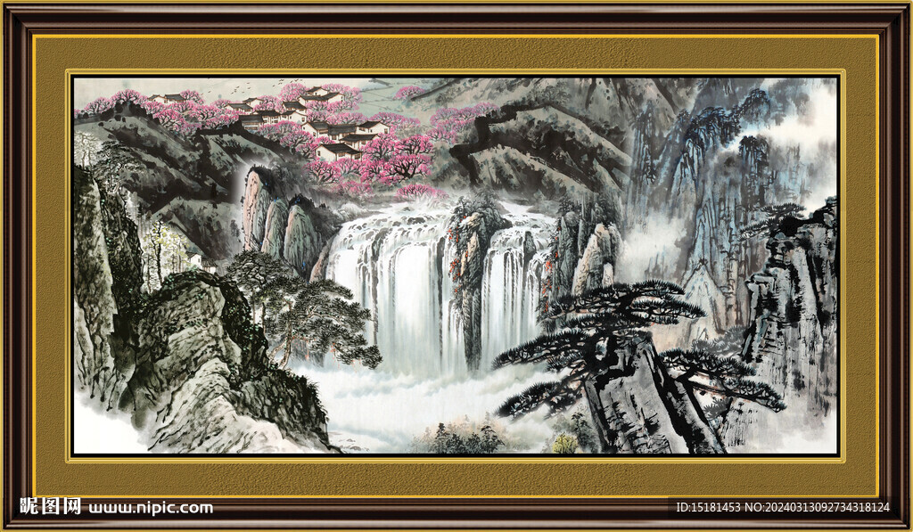 中国画山水 