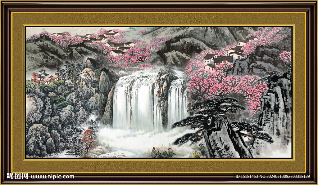 中国画山水 