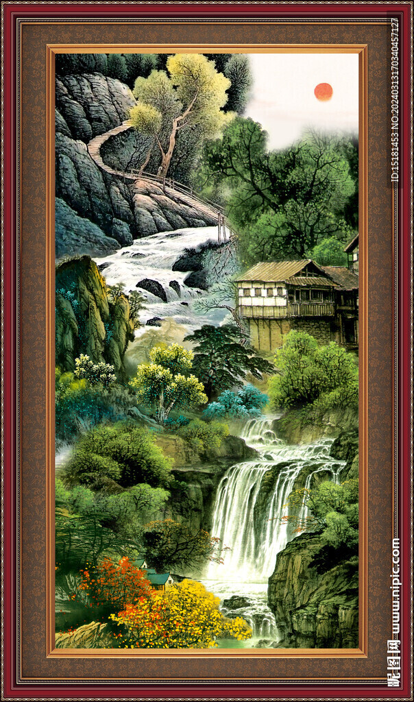 国画山水画 