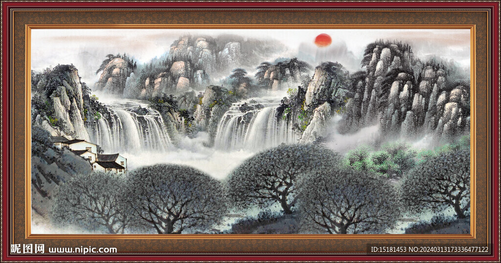 山水国画 