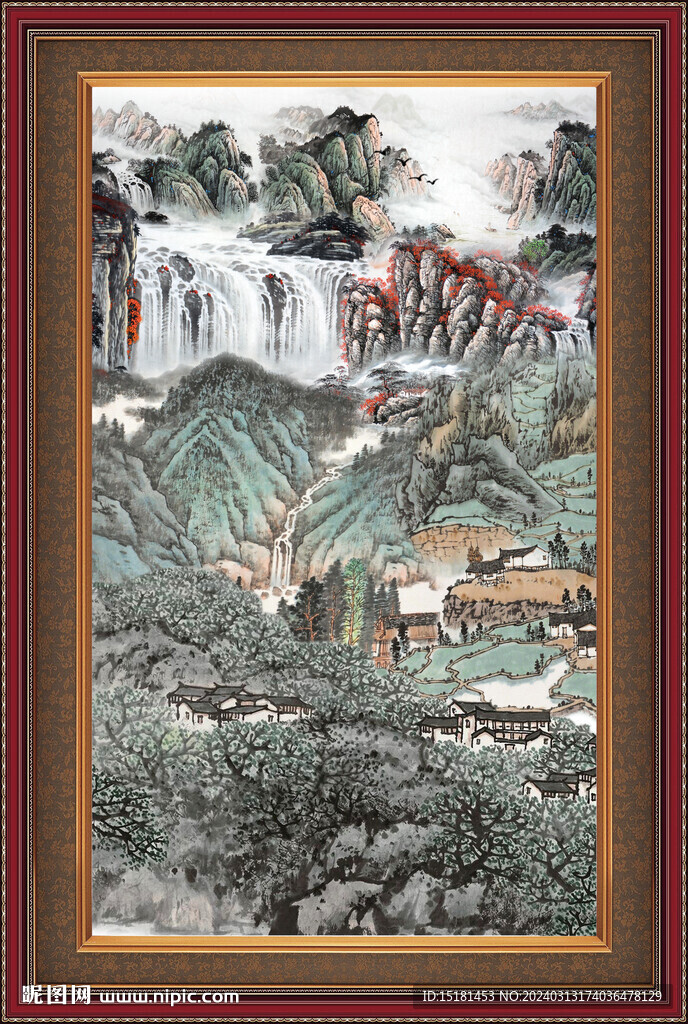 国画山水画 