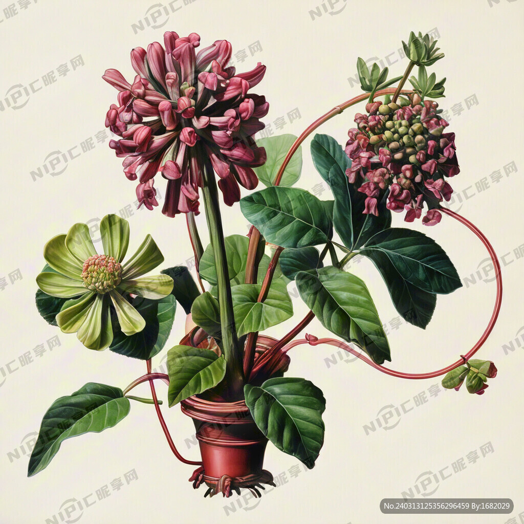 结香花 绿萝花 线描