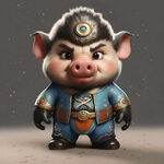 帅气可爱耍酷天蓬元帅猪八戒卡通