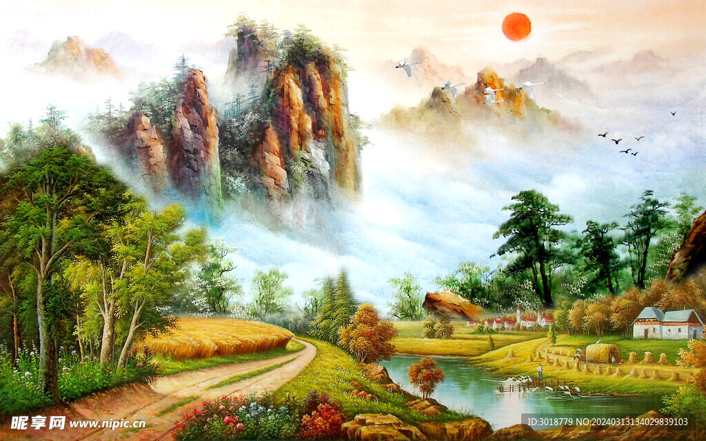           客厅风景画