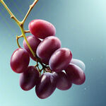 有食欲的半颗葡萄，背景透明，能印刷的高清图