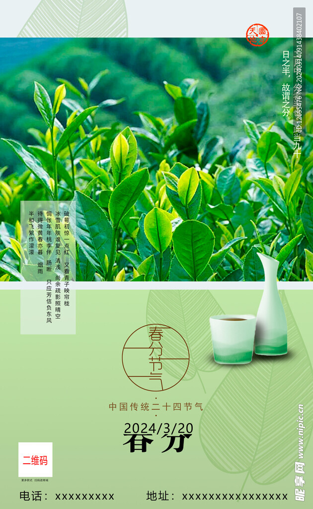 春分茶品海报