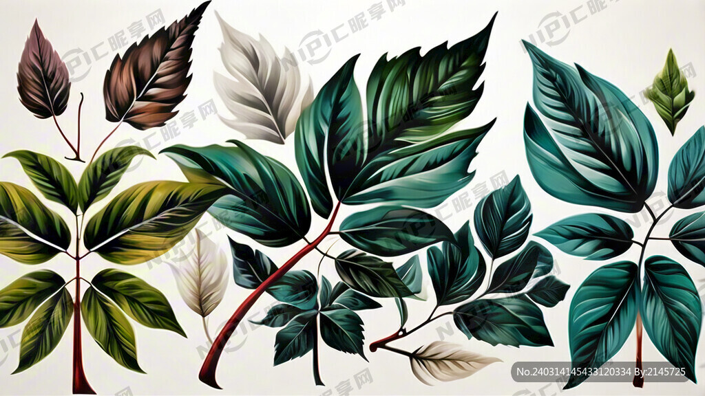 1片叶子 矢量风格