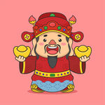 卡通财神爷