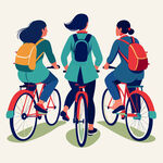 学生骑单车