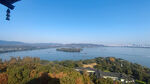 杭州西湖景区雷峰塔俯瞰三潭印月