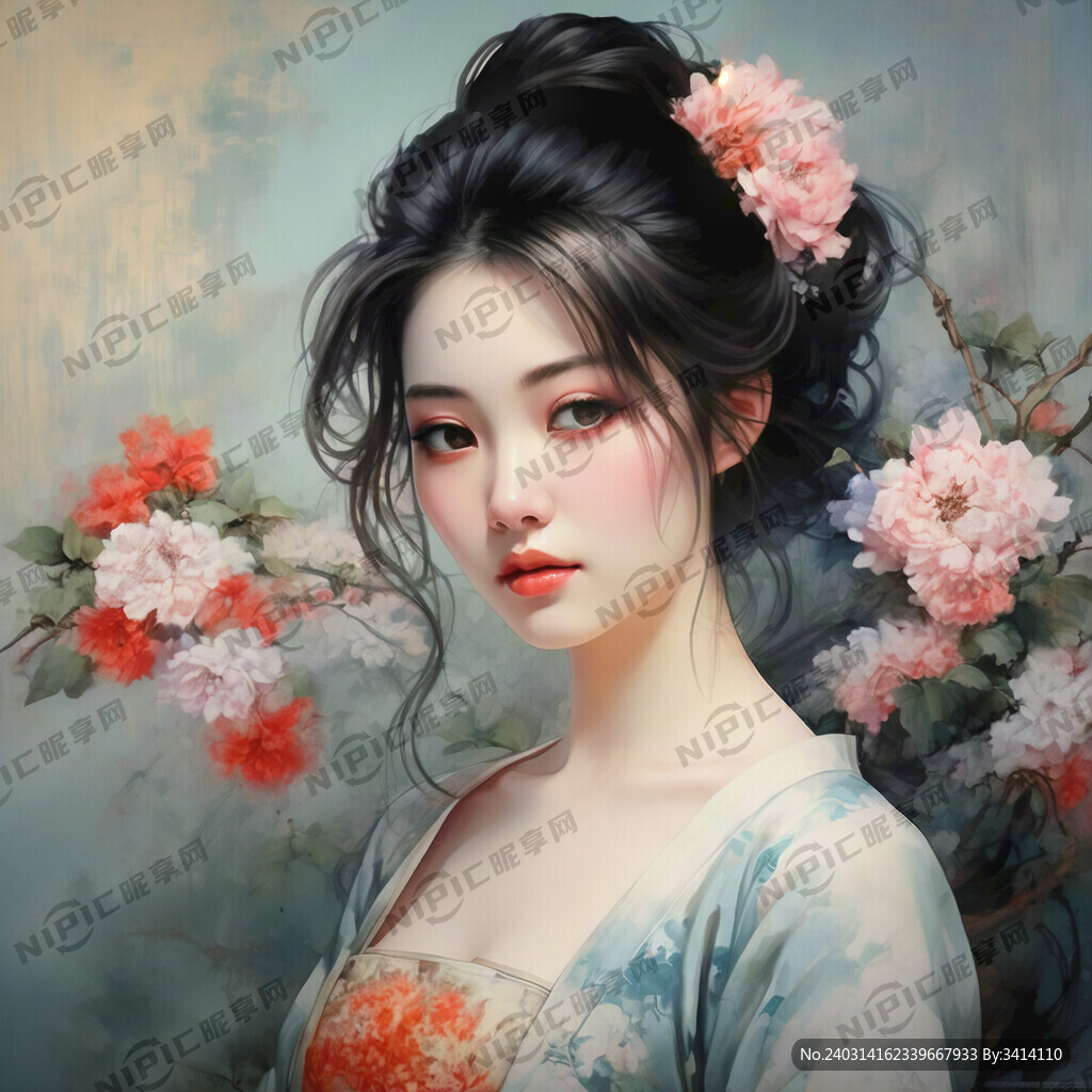 简笔画 中国成年女性 美女
