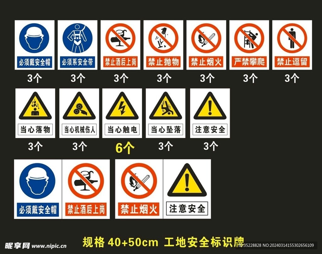 建筑工地安全标识牌