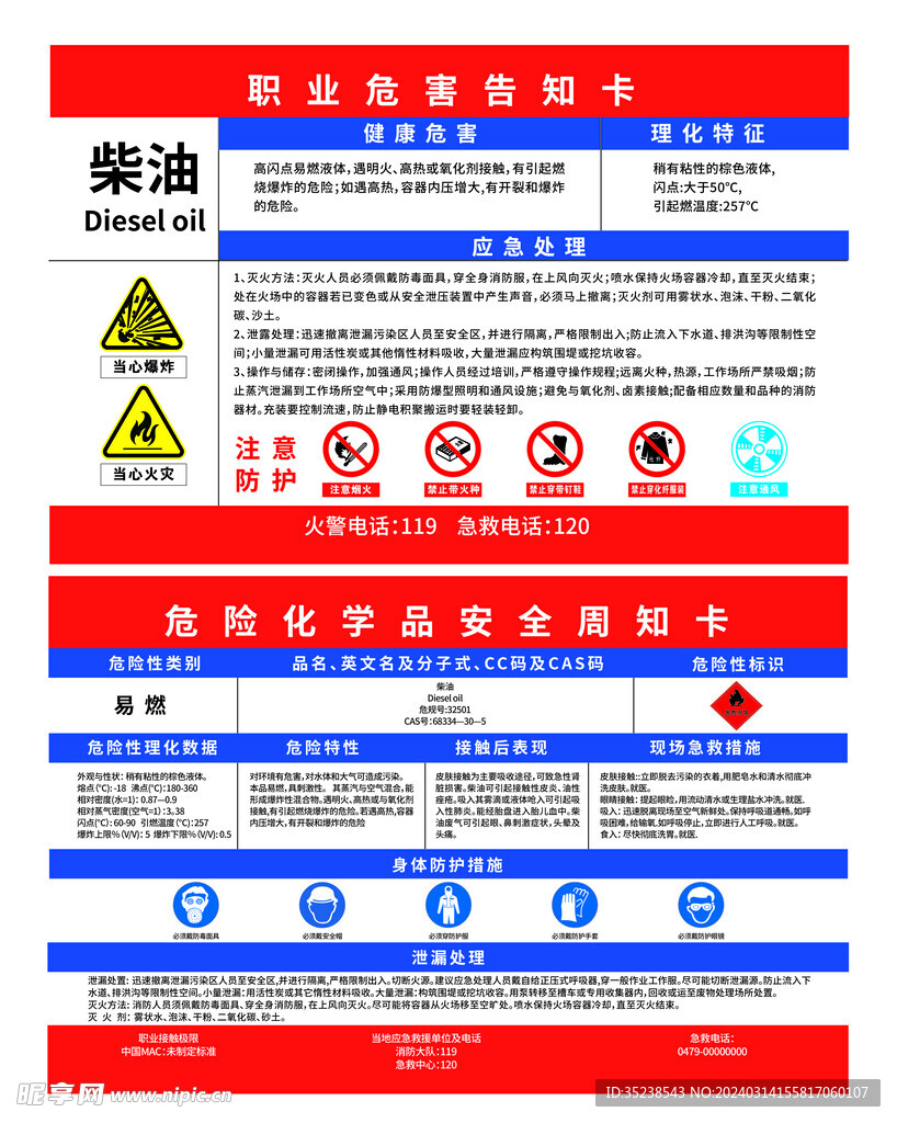 危险化学品告知卡