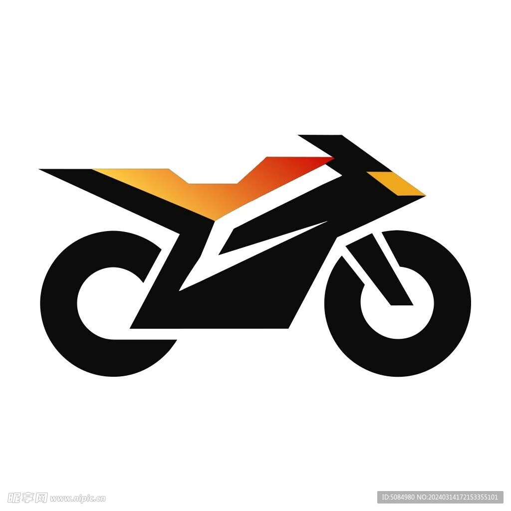 极简风格的摩托车标志