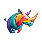 极简主义风格的犀牛头像