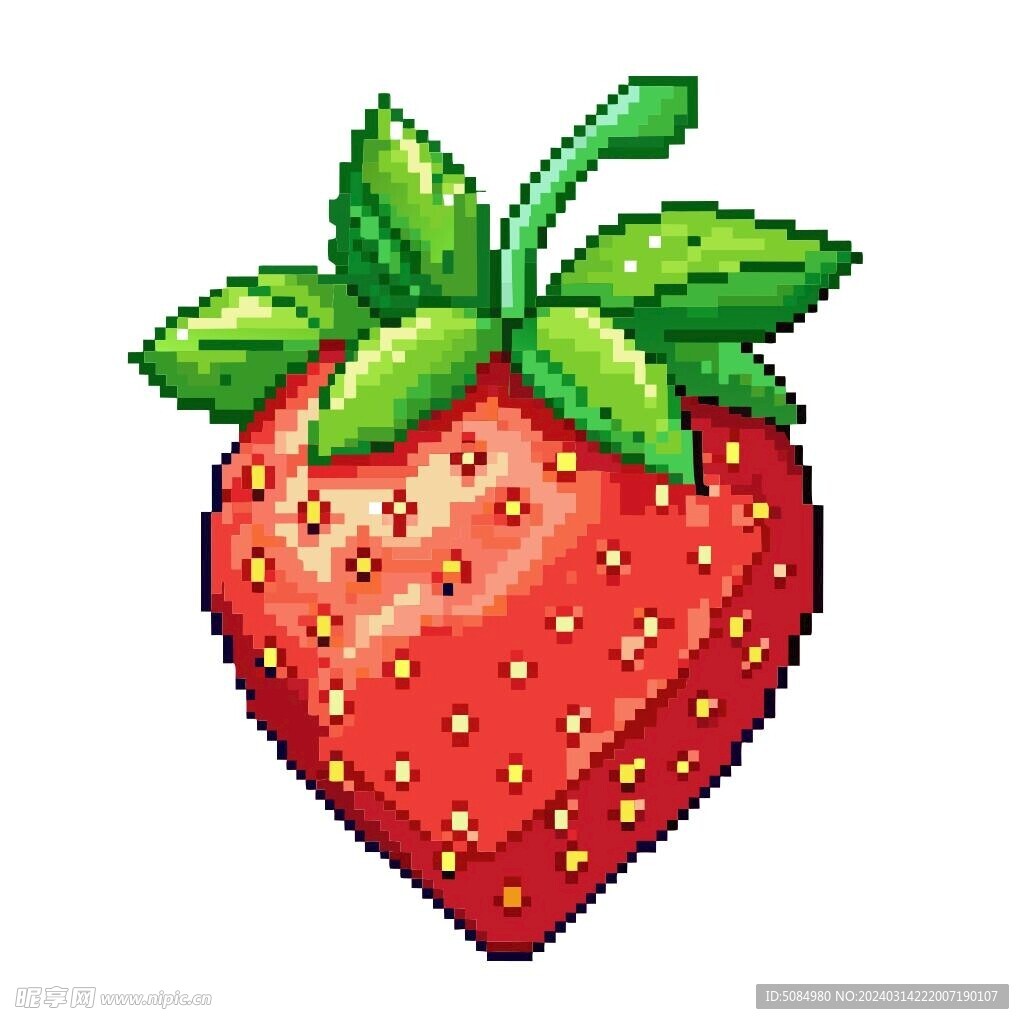 像素风格草莓