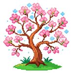 像素风格桃花