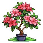 像素风格杜鹃花