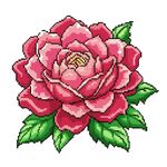 像素风格牡丹