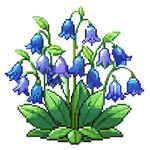 像素风格铃兰花束