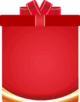 红色礼盒背景墙