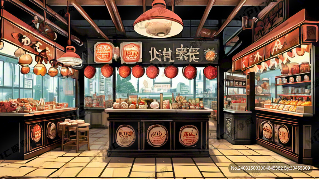 请画一个美食城的海报