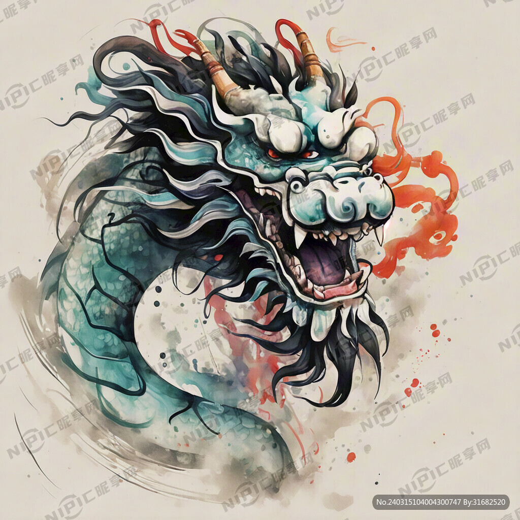 应龙 中国龙 完整长龙 全身