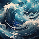 蓝色，海洋，水纹