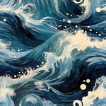 蓝色，海洋，水纹, 清新