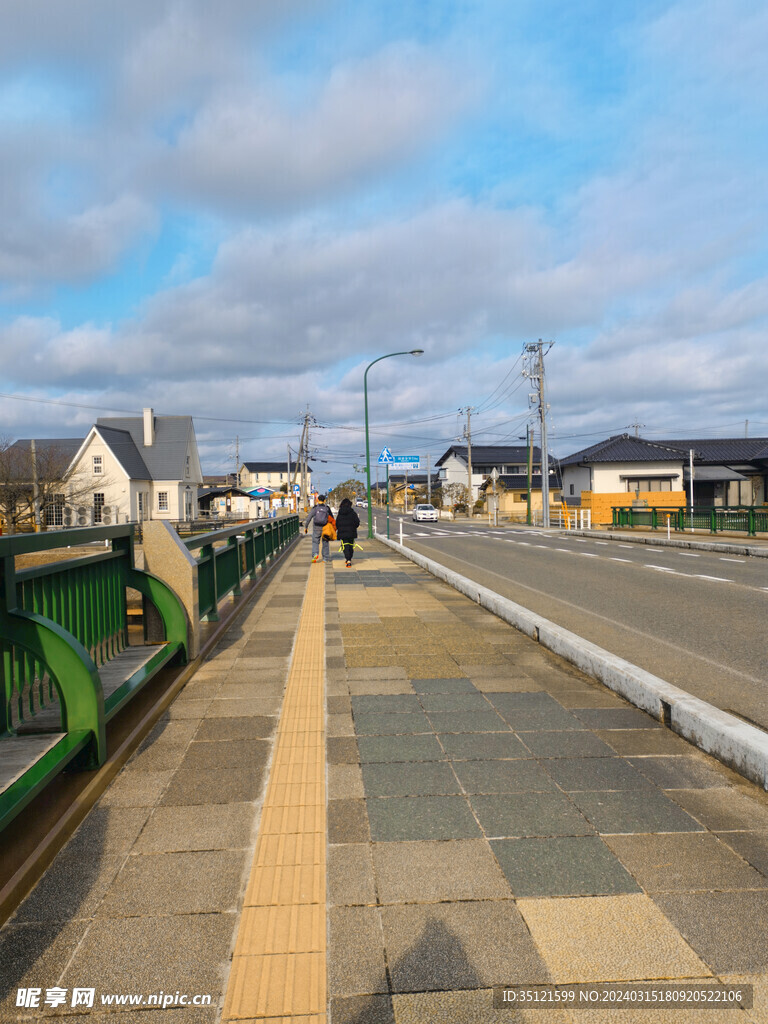日本鸟取县旅游景区街道高清图片