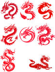 创意中国风祥龙logo设计元素