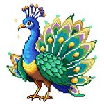 像素风格孔雀