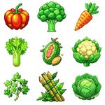 像素风格蔬菜组图