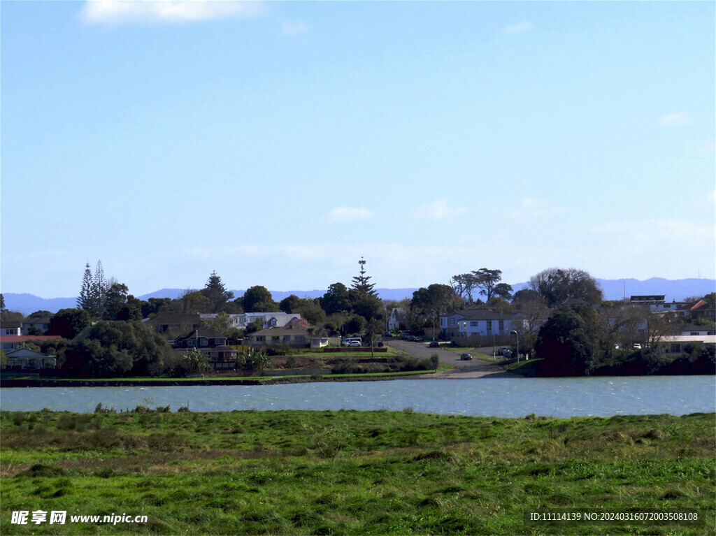 新西兰海湾小镇风景