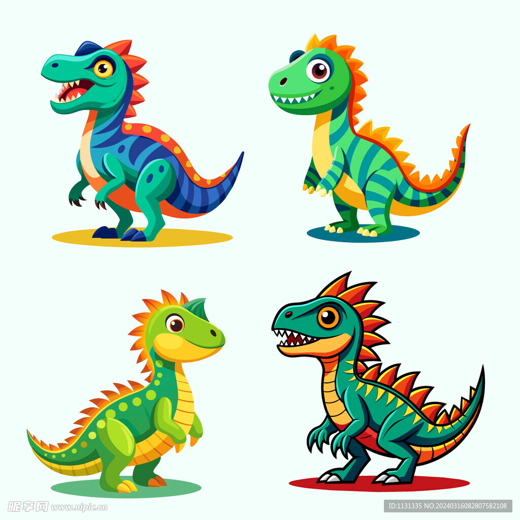 矢量卡通动物设计元素恐龙