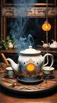 围炉茶 开业  90年代风格