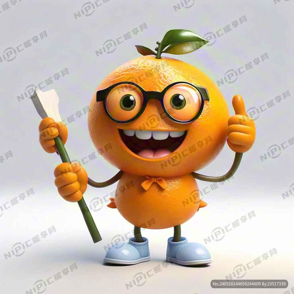 可爱橙子儿童可爱卡通形象 橙子