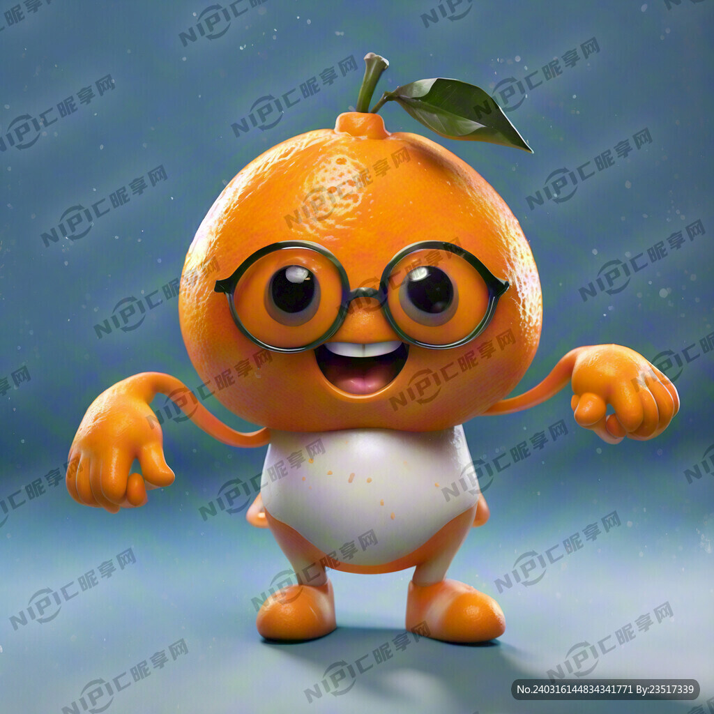 可爱橙子儿童可爱卡通形象 橙子