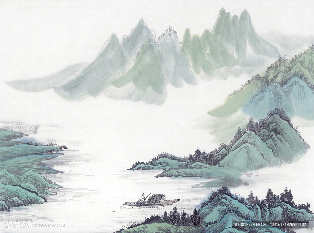          现代山水画 