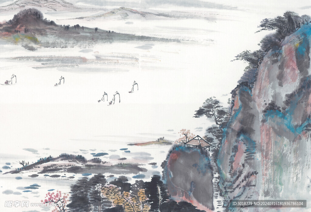          现代山水画 