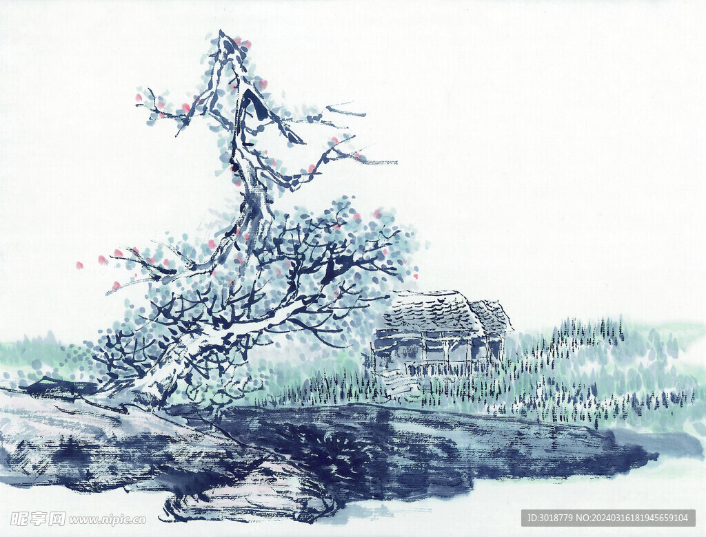          现代山水画 
