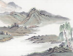          现代山水画 
