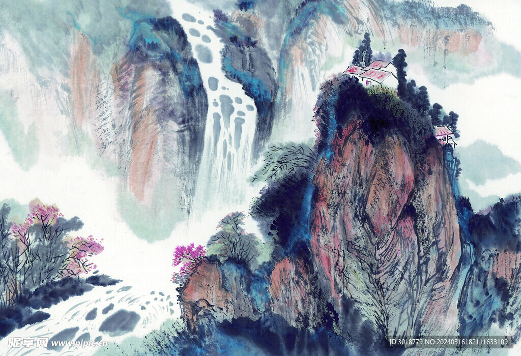          现代山水画 