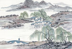          现代山水画 