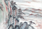          现代山水画 